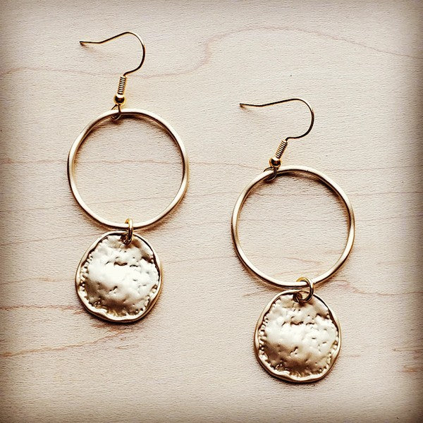 Matte Gold Hoop Earrings