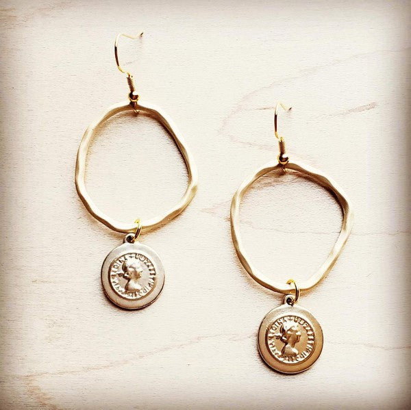 Matte Gold Hoop Earrings