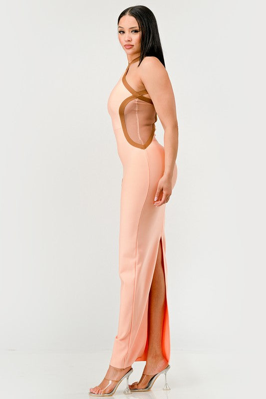 Peaches Bandage Maxi Dress