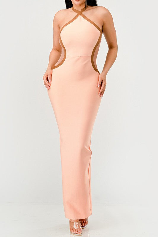 Peaches Bandage Maxi Dress