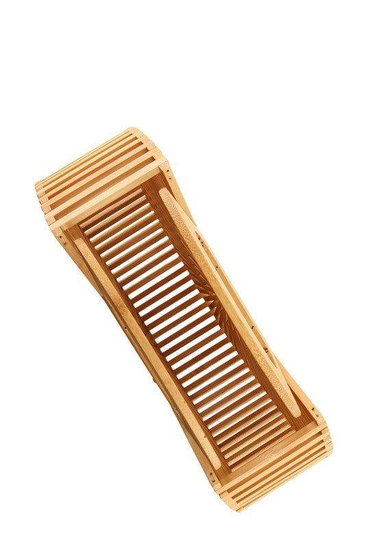 Natural Bamboo Round Clutch