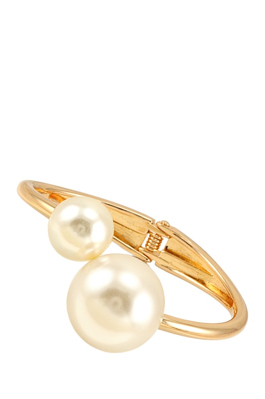 Pearl Accent Hinge Bracelet