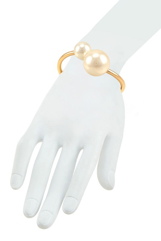 Pearl Accent Hinge Bracelet