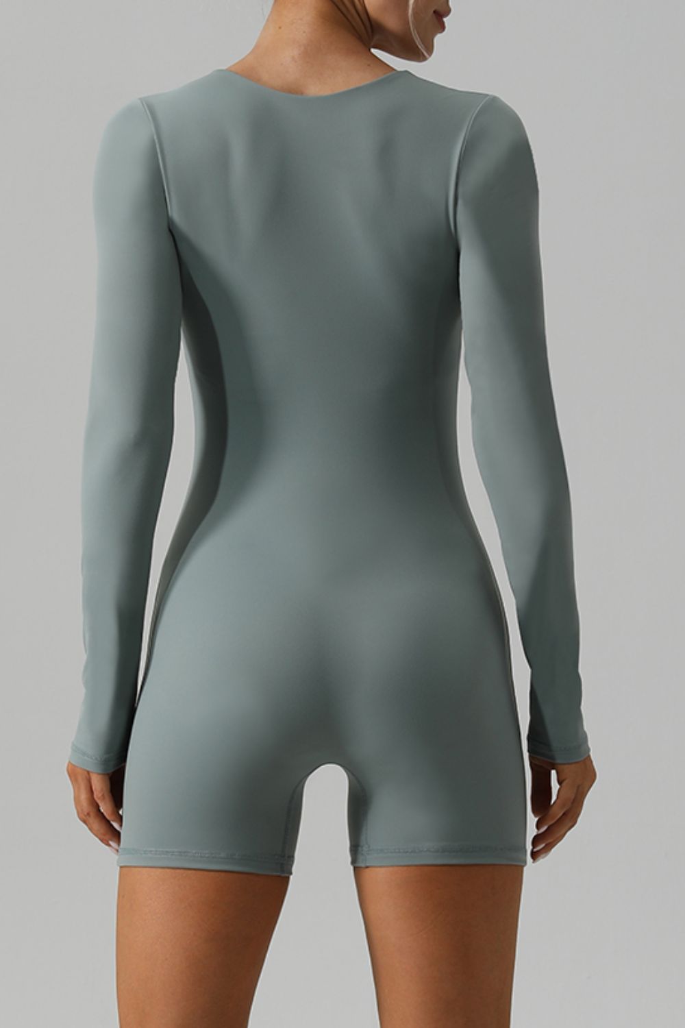 Square Long Sleeve Active Romper