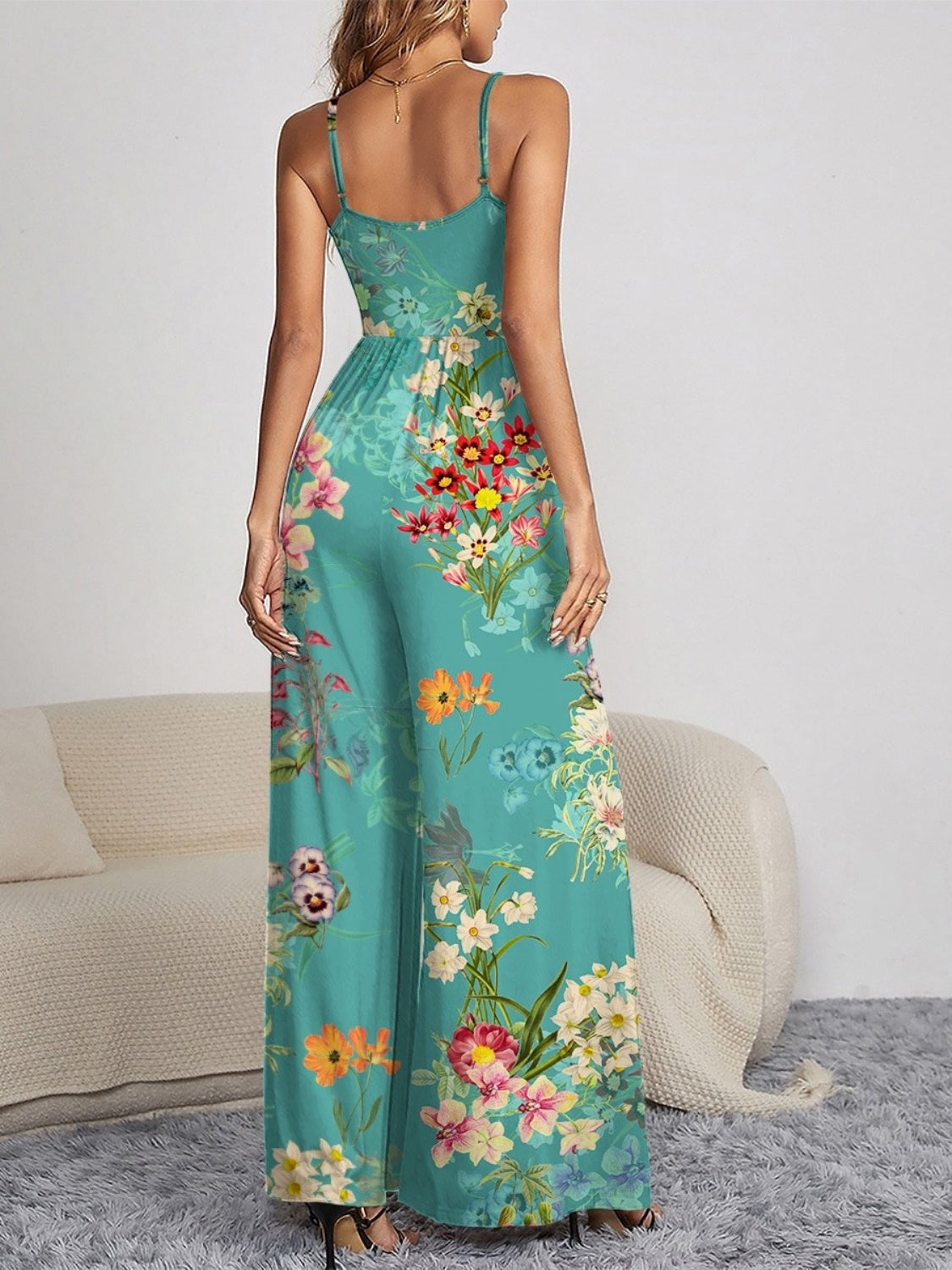 Floral Wide Leg Jumpsuit