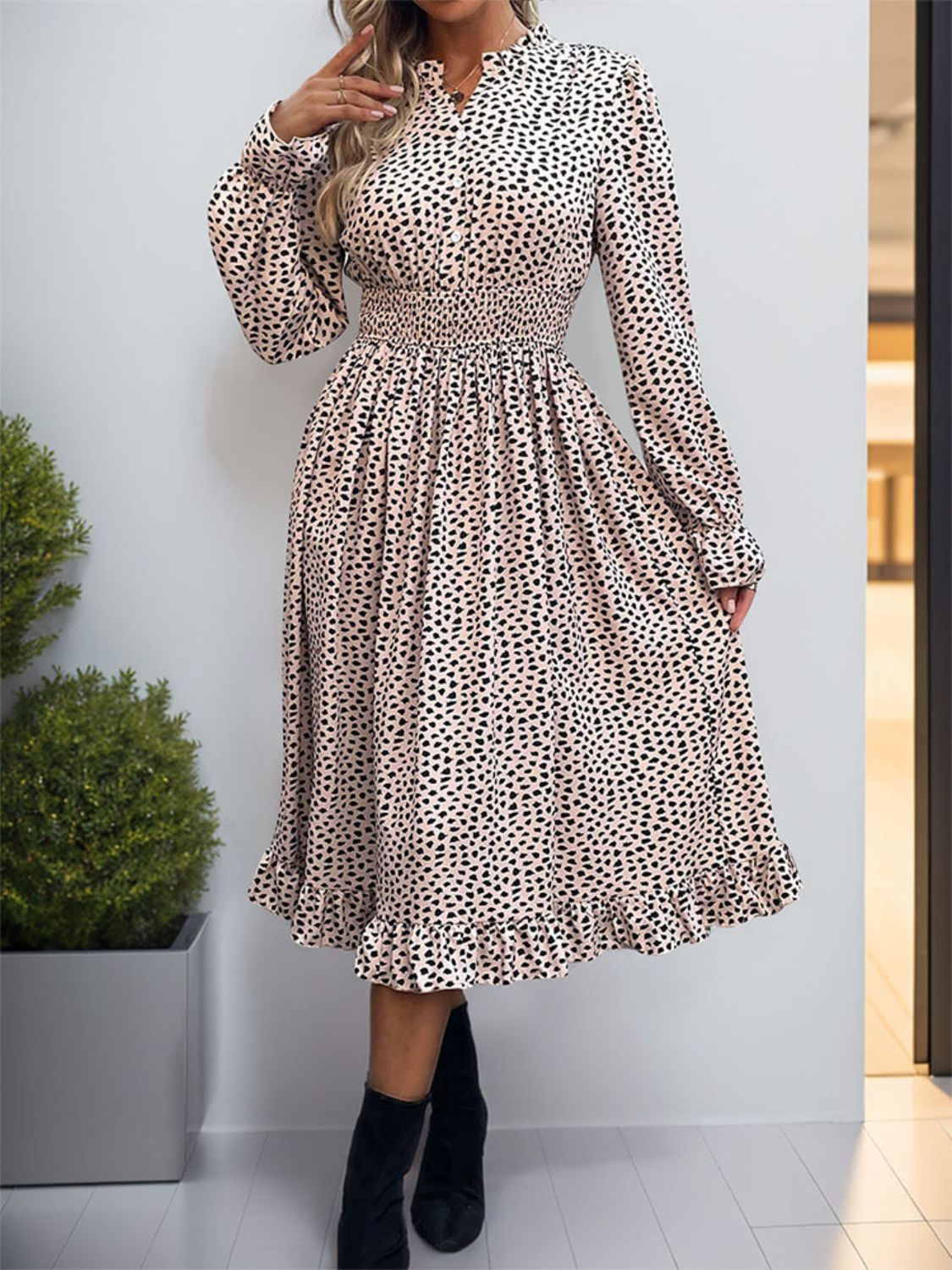 Leopard Long Sleeve Dress