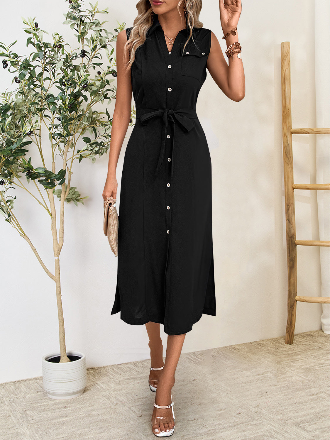 Button Up Midi Dress