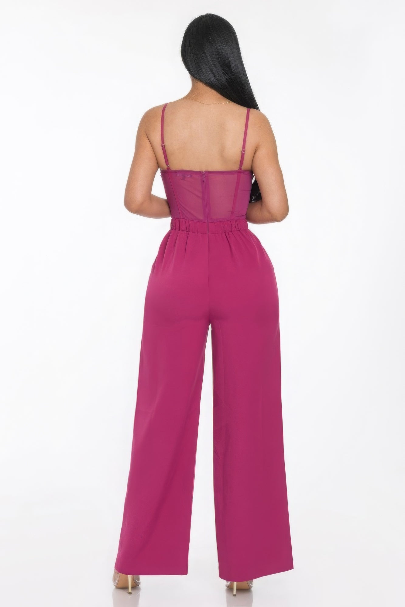 Mesh Insert Cup Jumpsuit
