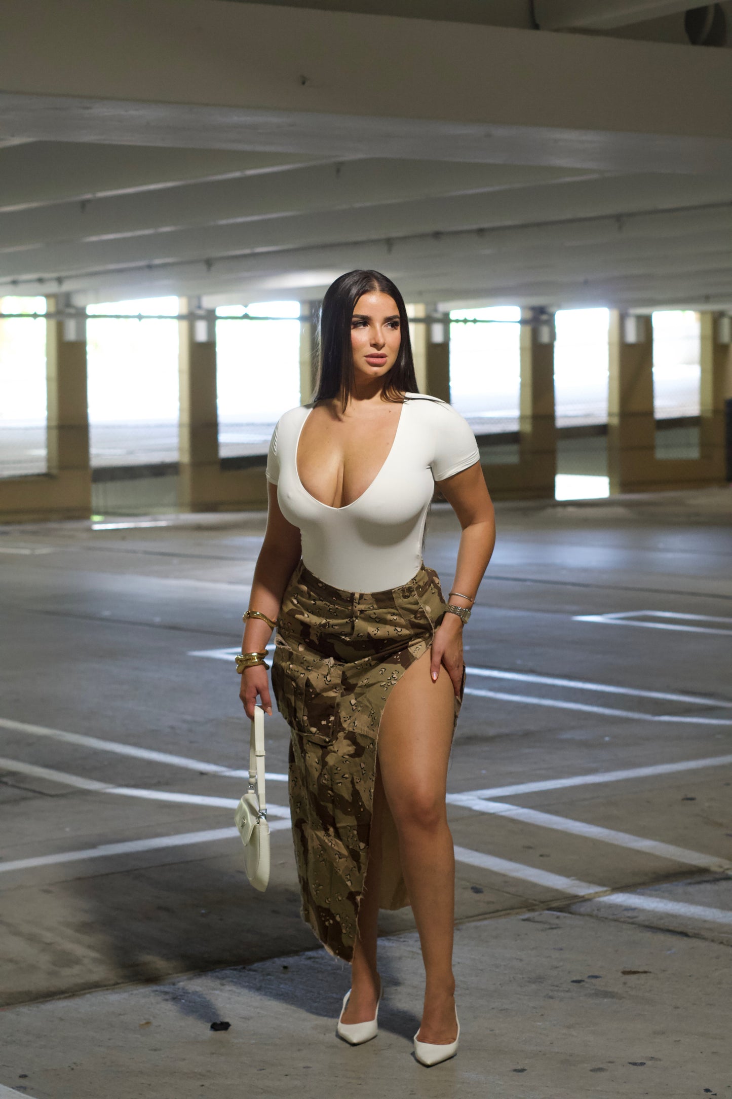 Camo Maxi Skirt
