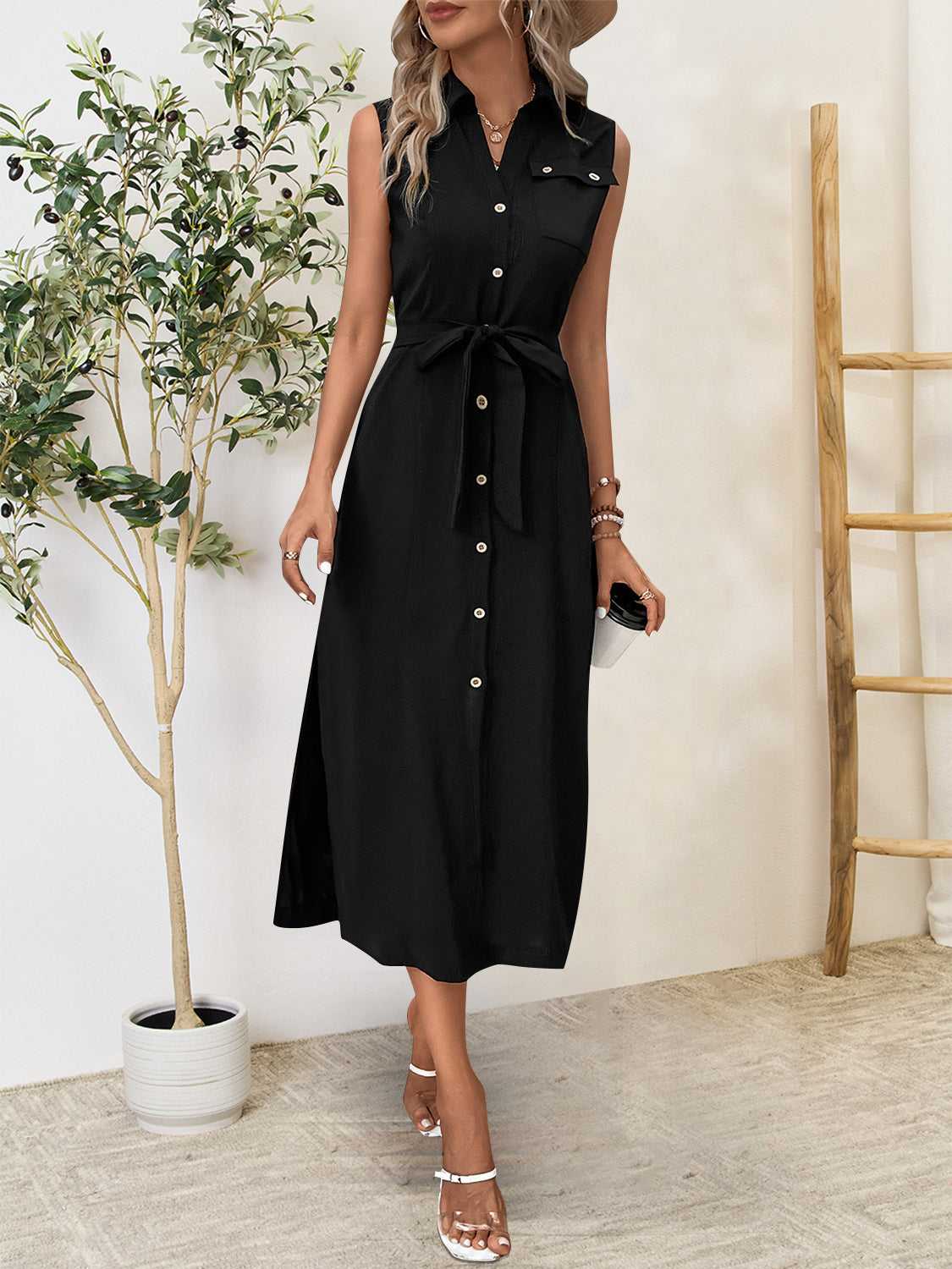 Button Up Midi Dress