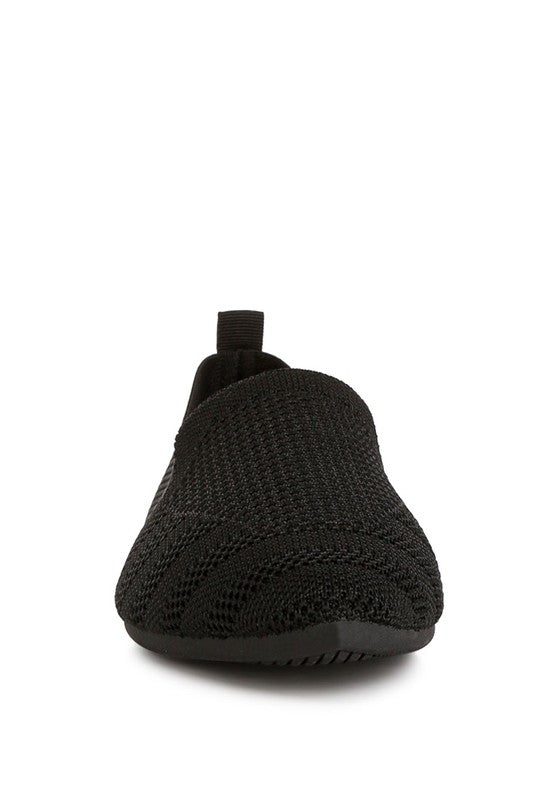 Knit Textile Solid Flats