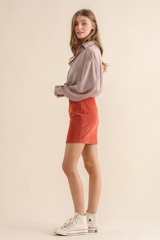 Satin Long Sleeve Blouse