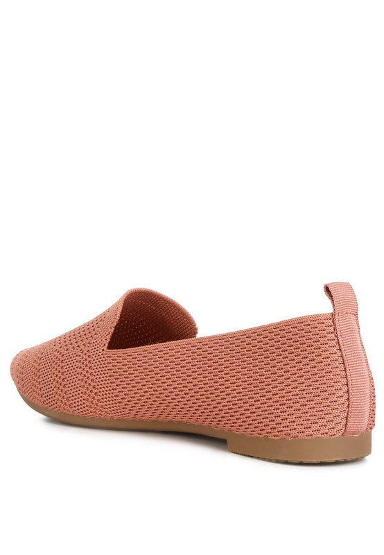 Knit Textile Solid Flats
