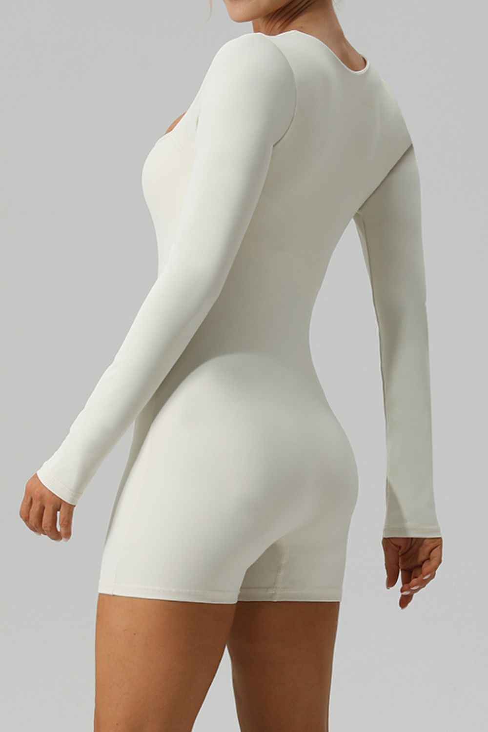 Square Long Sleeve Active Romper