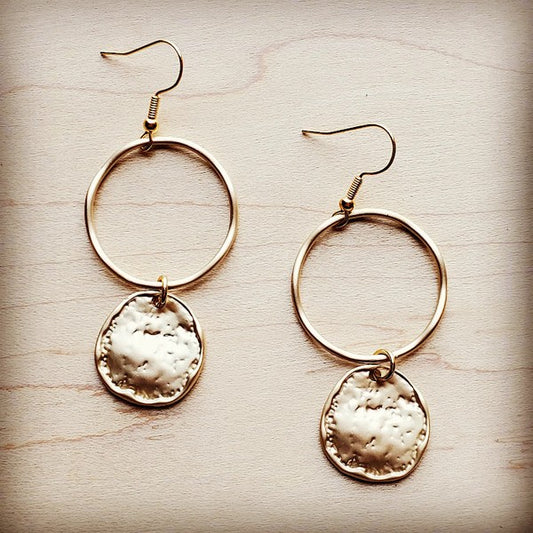 Matte Gold Hoop Earrings